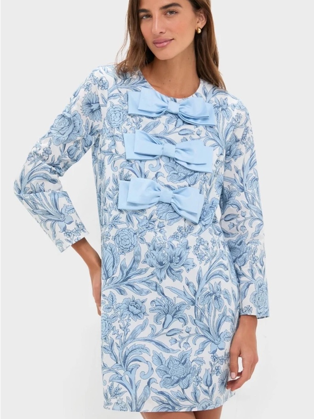 Hyacinth House Blue Chintz Clarice bow dress